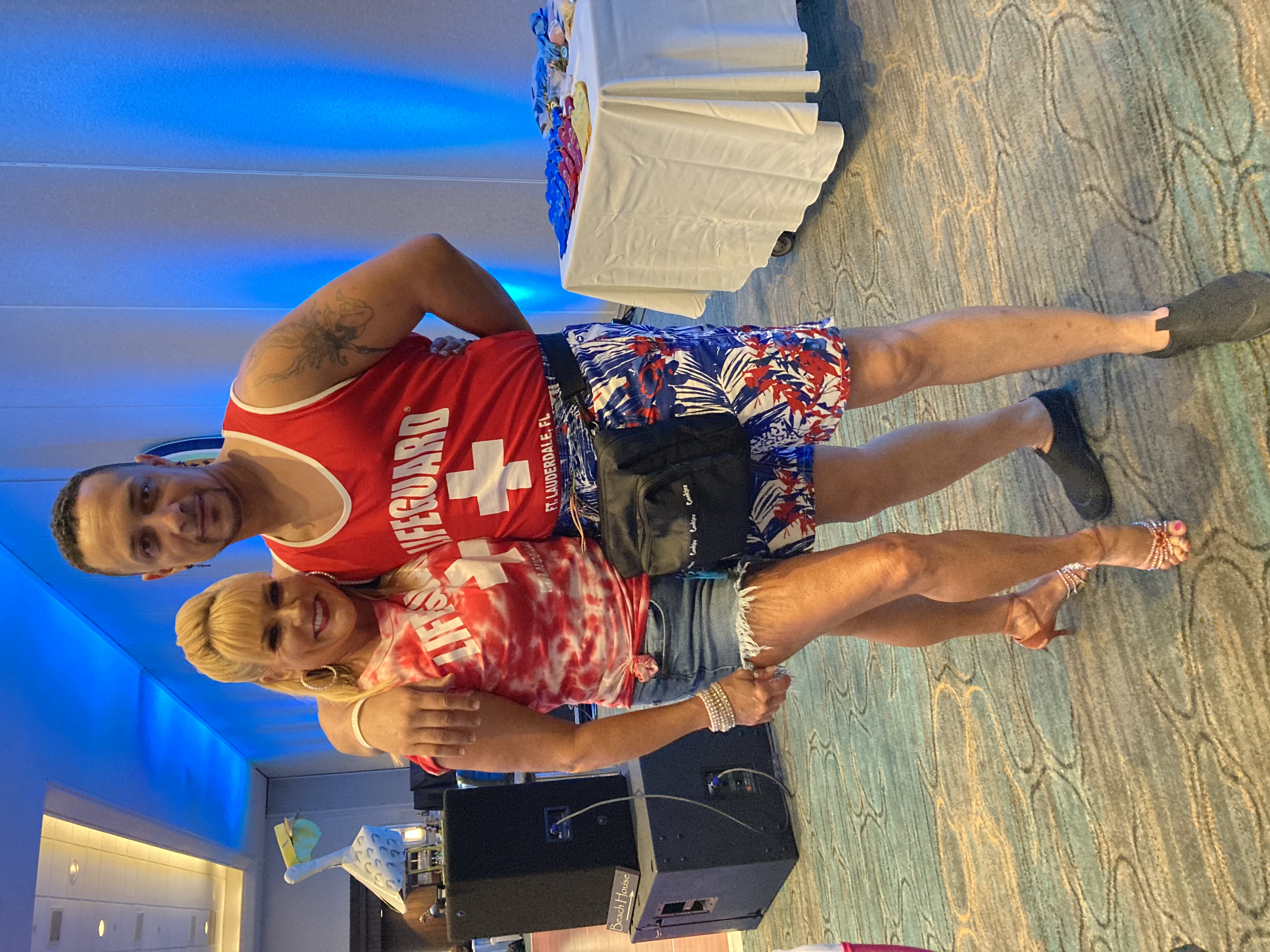 Our favorite ”lifeguards” Tanya and Primo at the beach-themed Nightclub dance event