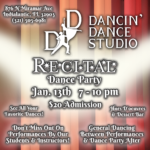 recital dance party ad january 13th saturday