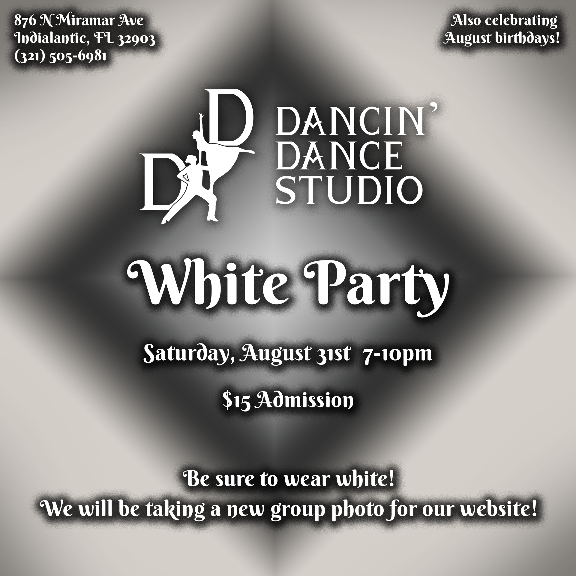 White Party Dance Saturday August 31st 7-10pm