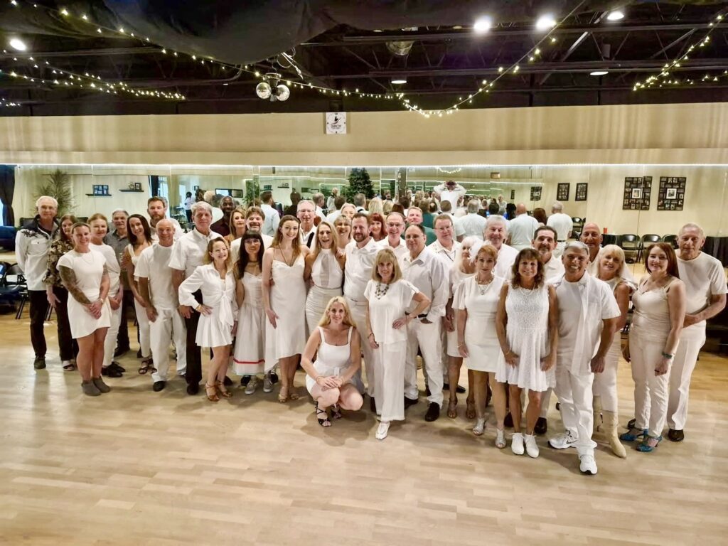 Dancin Dance White Party group photo