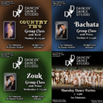 Sept. Group Classes & Thursday Dance Parties $10 each per person